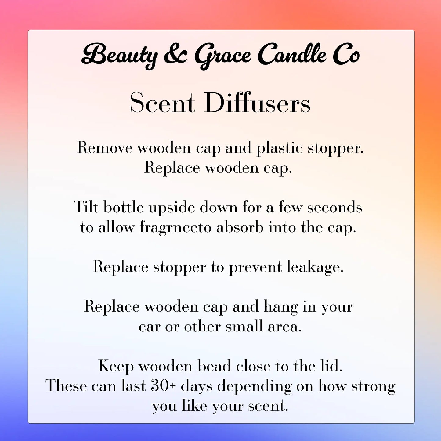 Black Tie Car Scent Diffuser