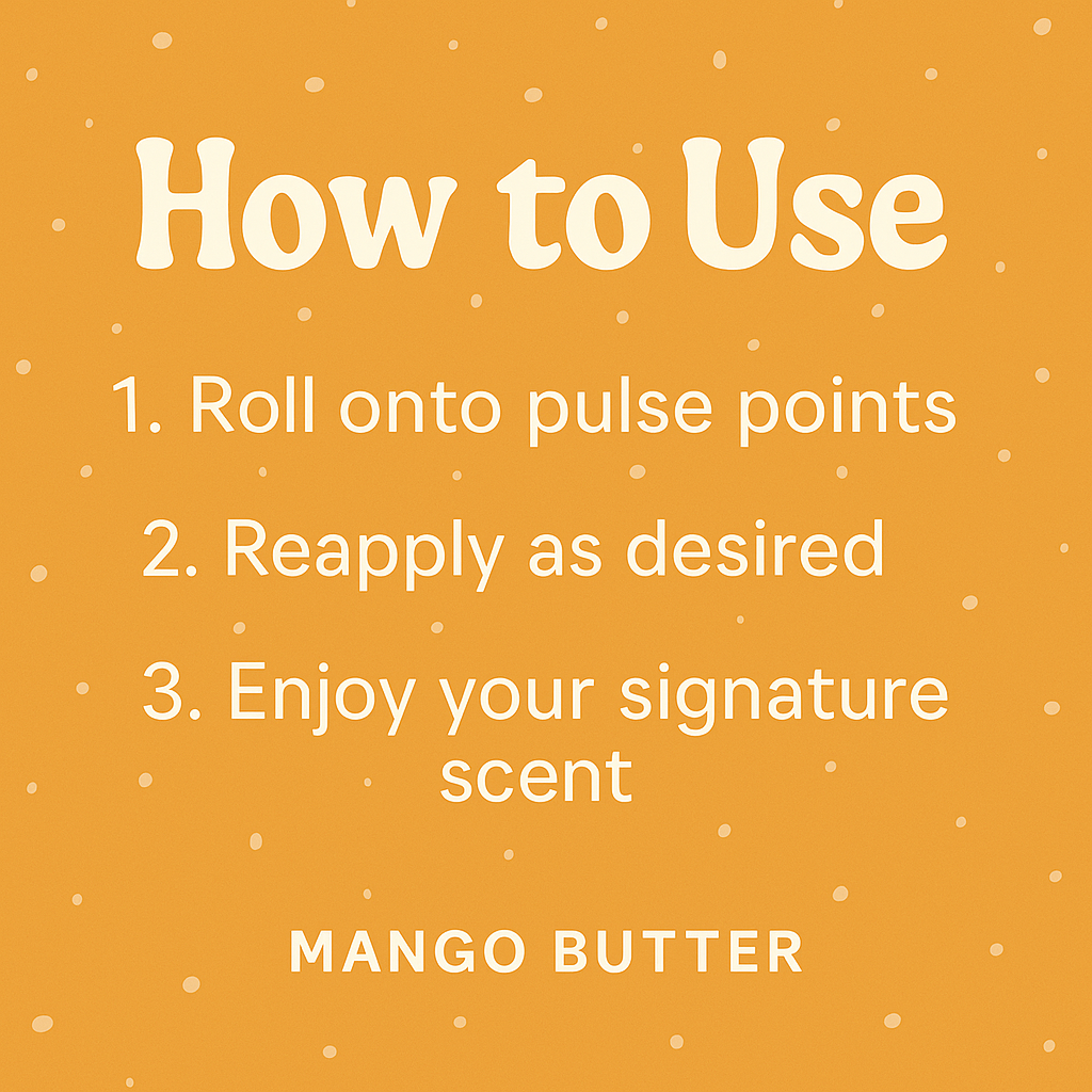 Mango Butter Perfume Oil Fragrance Roll On
