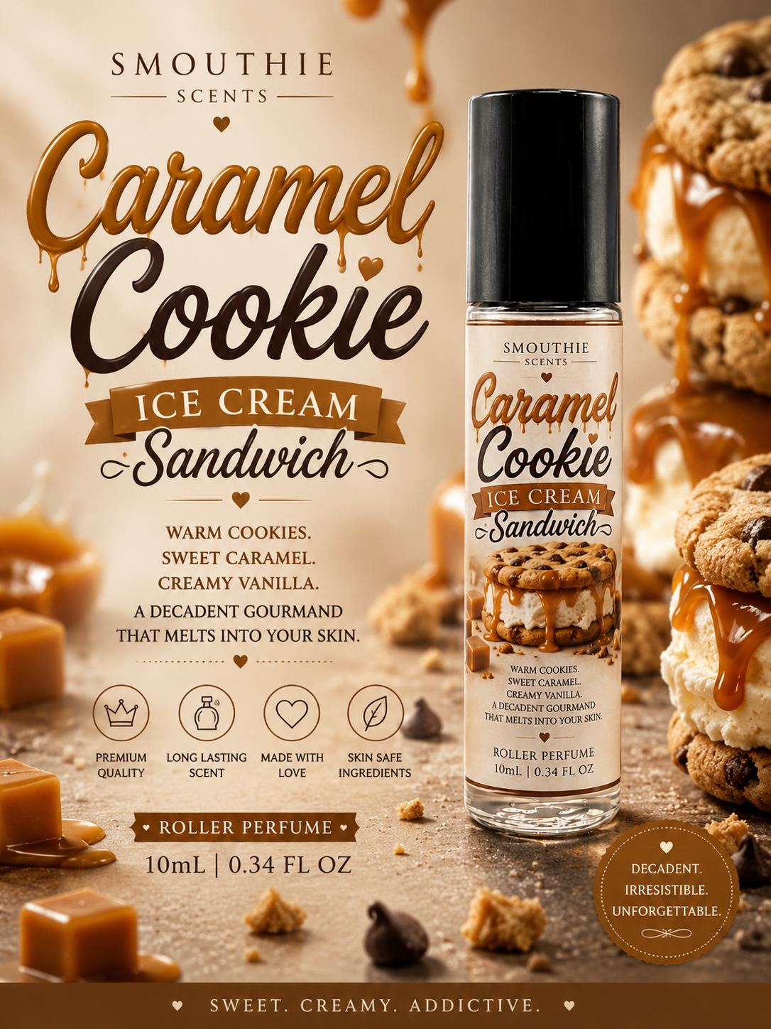 Caramel Cookie Ice Cream Sandwich Fragrance Roll-On