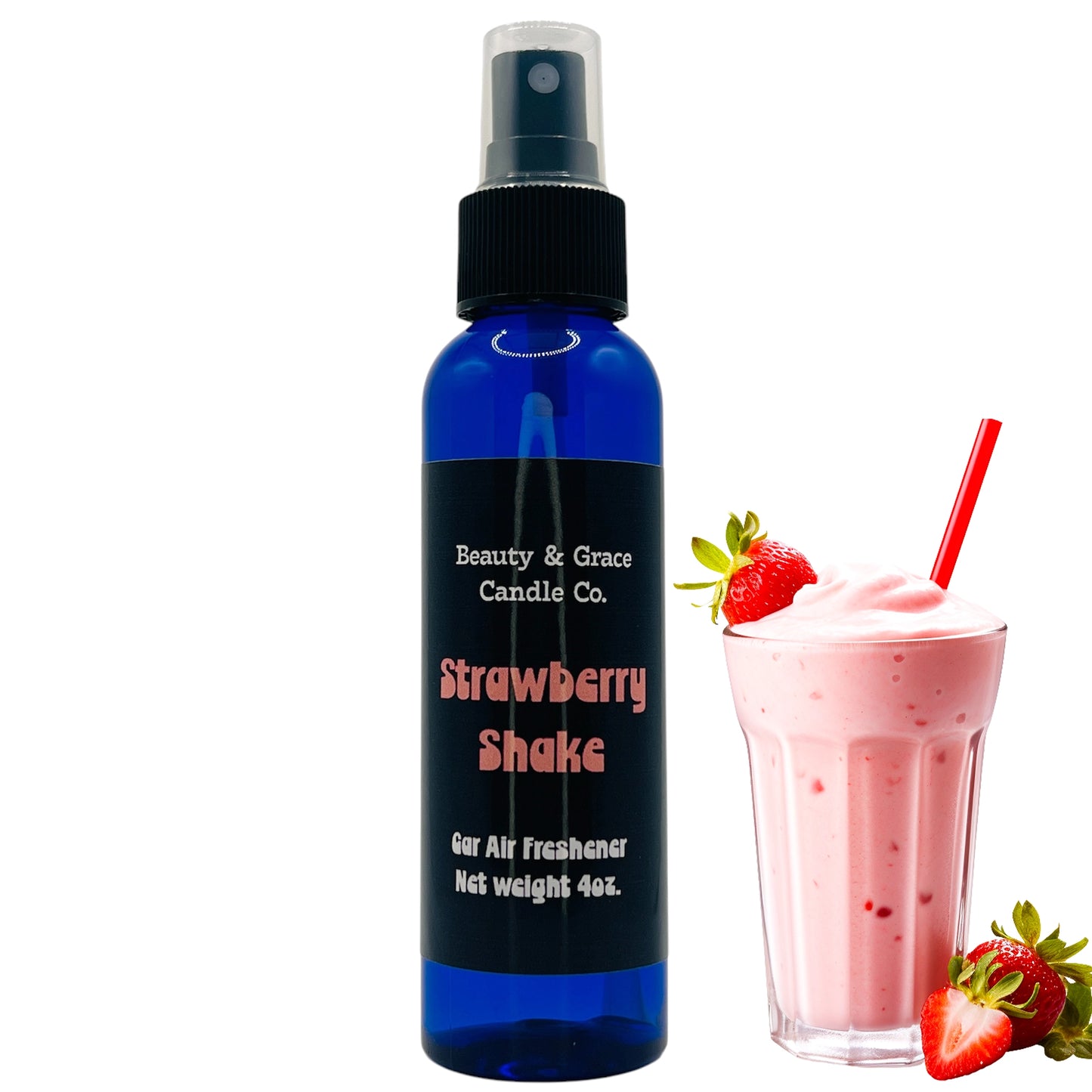 Strawberry Shake Car Air Freshener Spray