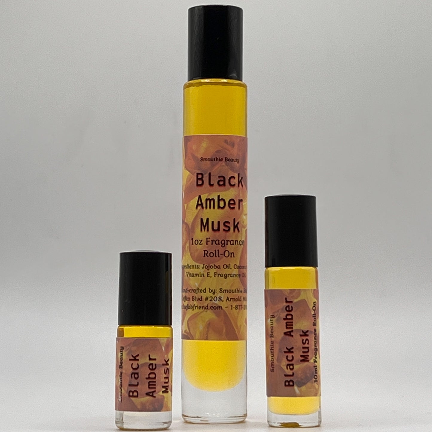 Black Amber Musk Perfume Oil Fragrance Roll On