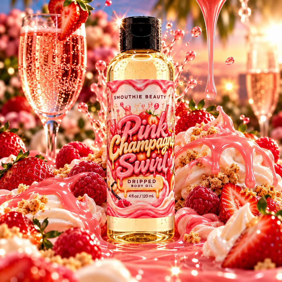 Dripped Body Oil