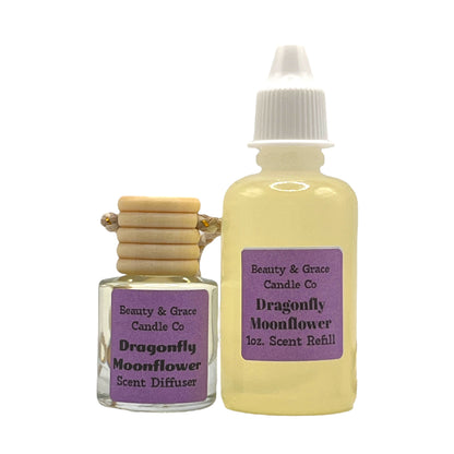 Dragonfly Moonflower Car Scent Diffuser