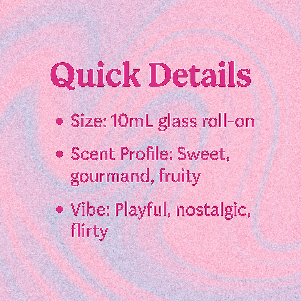 Cotton Candy Perfume Oil Fragrance Roll On