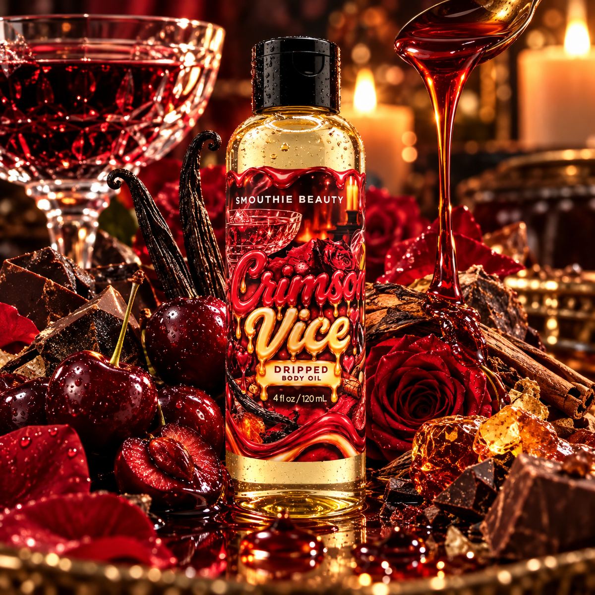 Dripped Body Oil