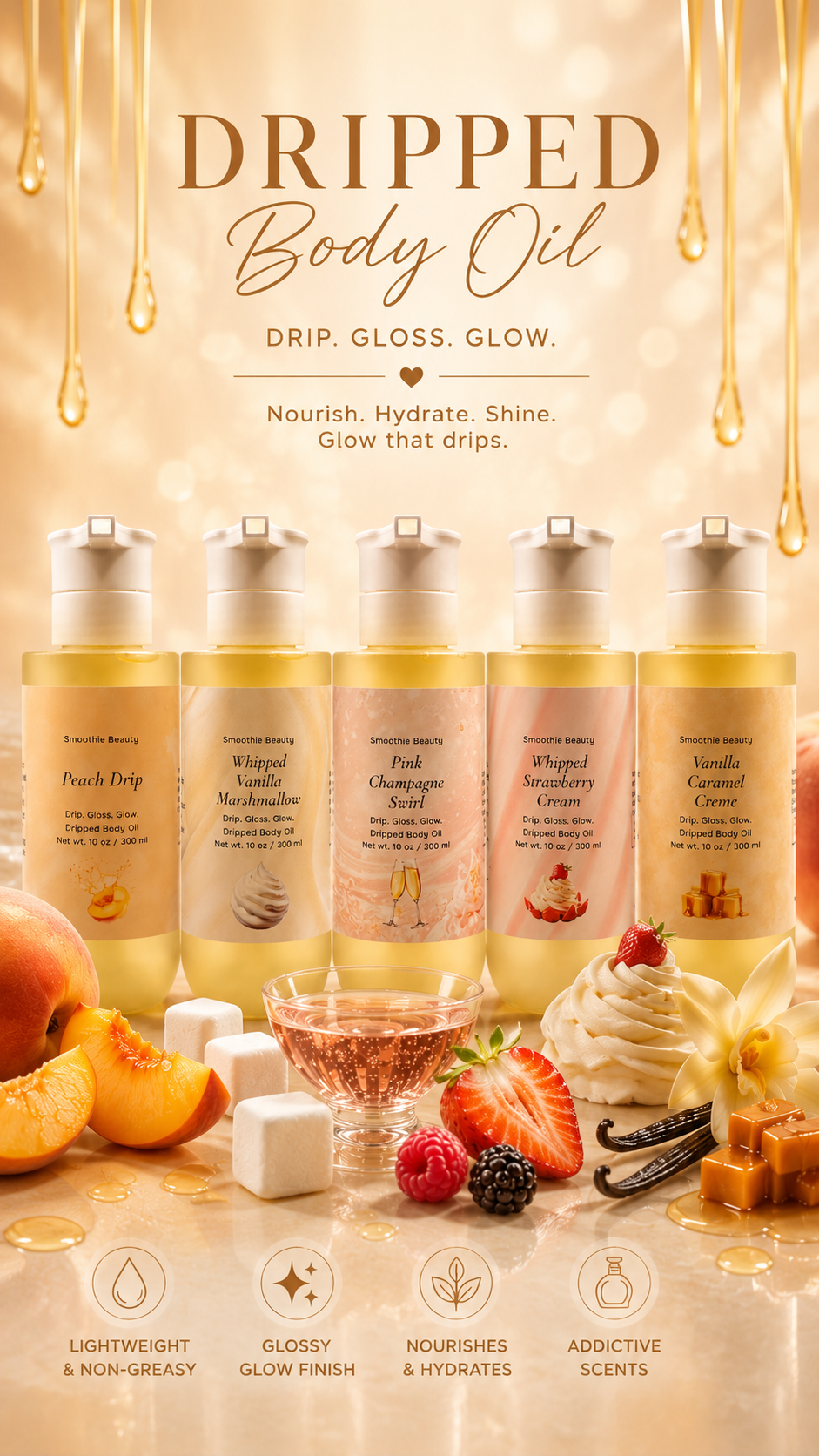 Dripped Body Oil