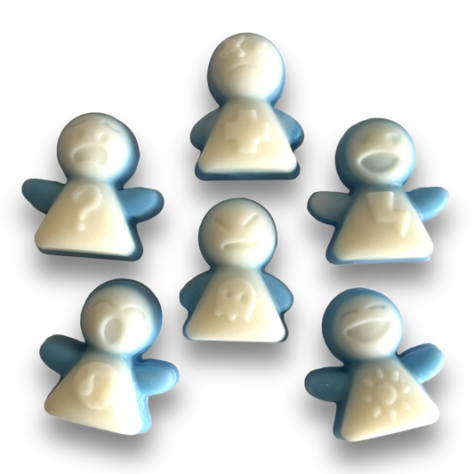 Gingham Blue & White Type Emoji Melts