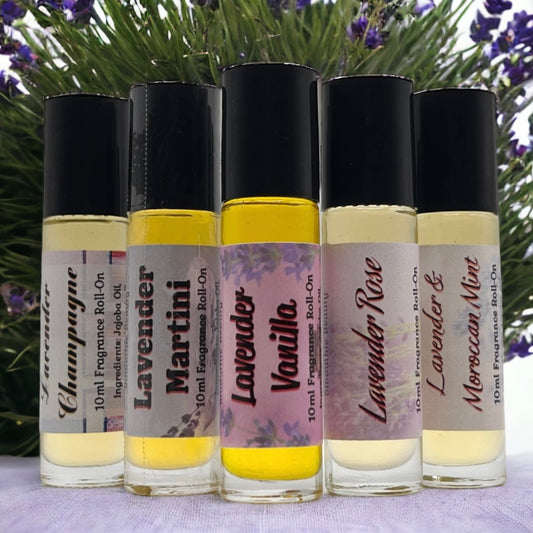 Lavender Scented Fragrance Roll On Gift Set