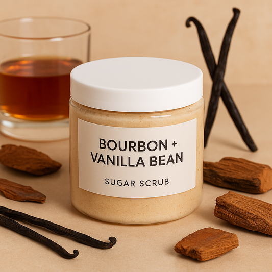 Bourbon + Vanilla Bean Foaming Sugar Scrub