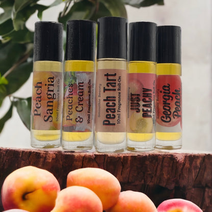 Peach Scented Fragrance Roll On Gift Set