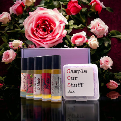 Rose Scented Fragrance Roll On Gift Set